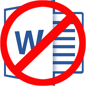 No Word Docs Icon | LawnSigns.com